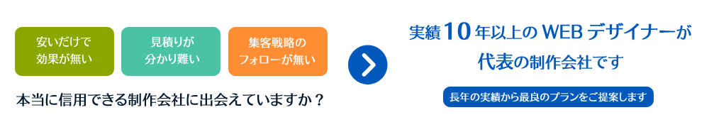 本当に信頼できる会社にホームページを任せていますか?実績10年以上のWEBデザイナーが代表です