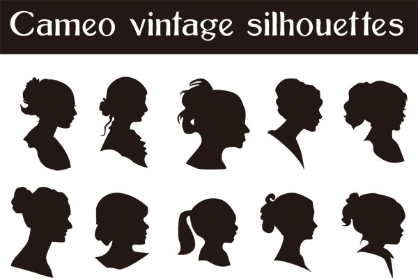 Cameo vintage silhouettes
